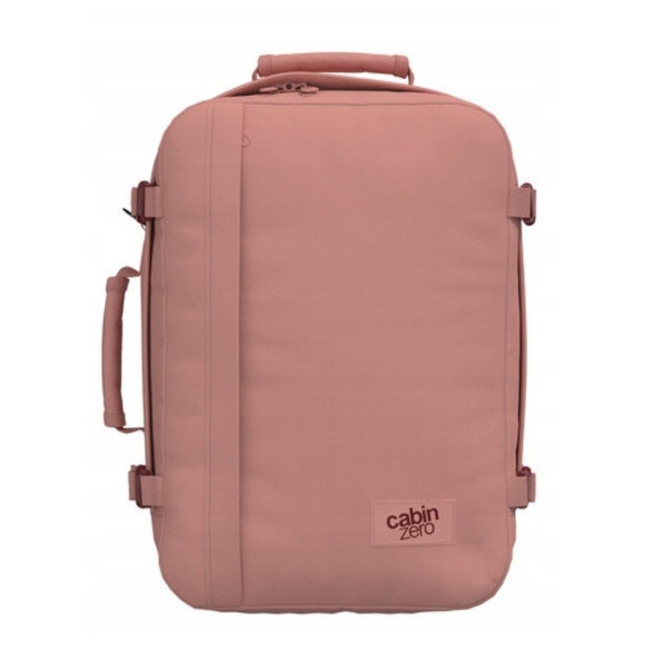 CabinZero Classic 44 l hátizsák, macaroon rózsaszín, vízálló, szellőzőrendszer