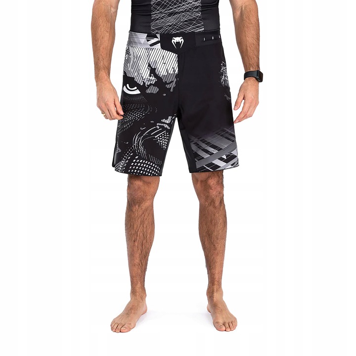 Pantaloni scurti sport barbati Venum Gorilla Jungle, poliester/elastan, negru/alb