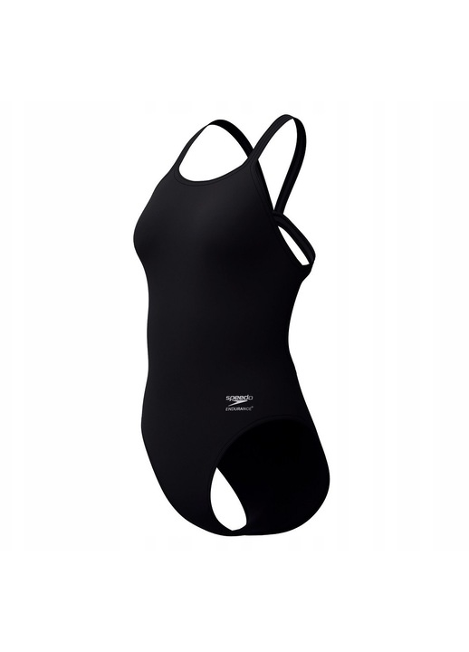 Дамски бански костюм, Speedo, Solid LeaderBack, черен, едно цяло, Черен