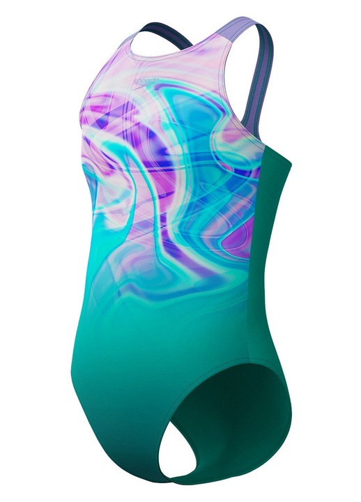 Цял бански костюм за деца Speedo, зелен