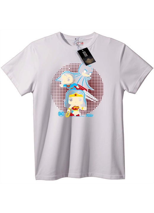 Chibi DC szuperhős póló, Fehér