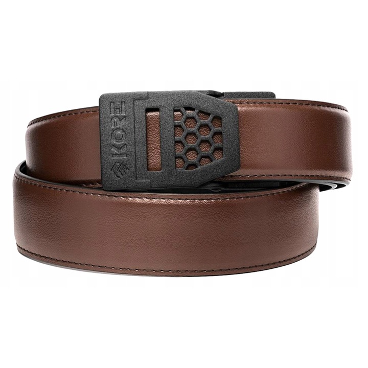 KORE Essentials X6 fegyverszíj, bőr, barna színű, hossza 112cm, szélessége 40mm, teherbírása 1.8kg