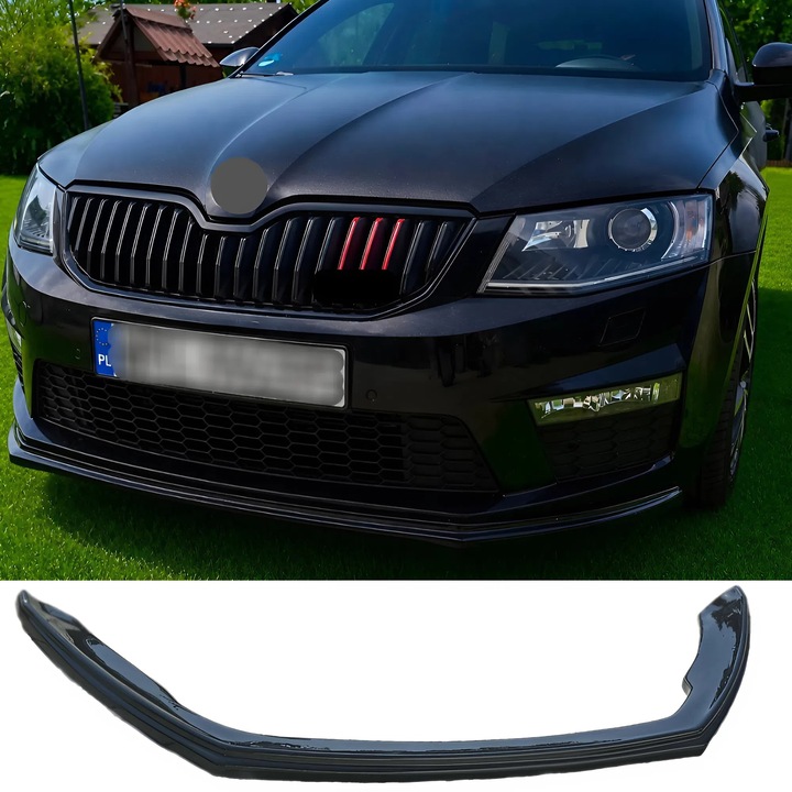 Skoda Octavia III RS 2013-2016 első lökhárító ajak 1 db Tartós Könnyű
