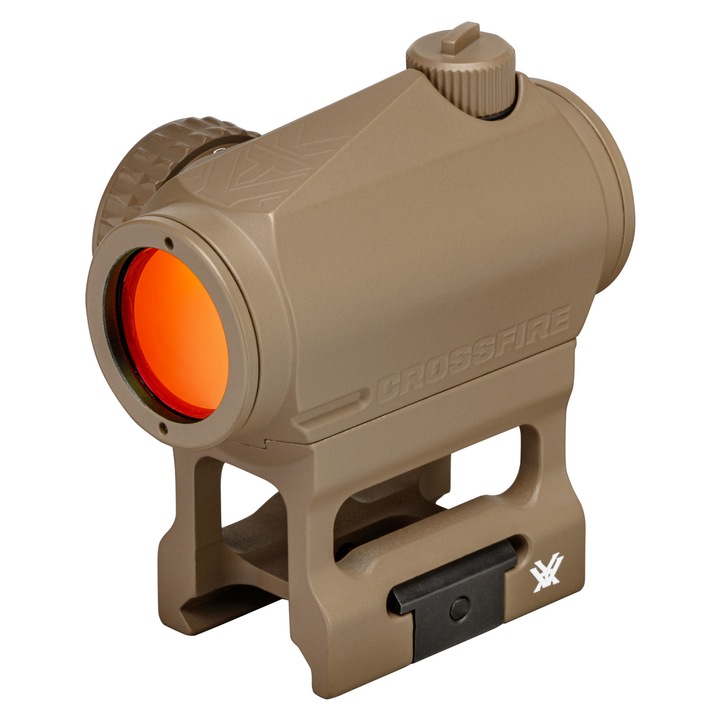 Kolimátor Vortex Crossfire Red Dot, 2 MOA, Tan szín, méretek 64x28mm, súly 147,7g