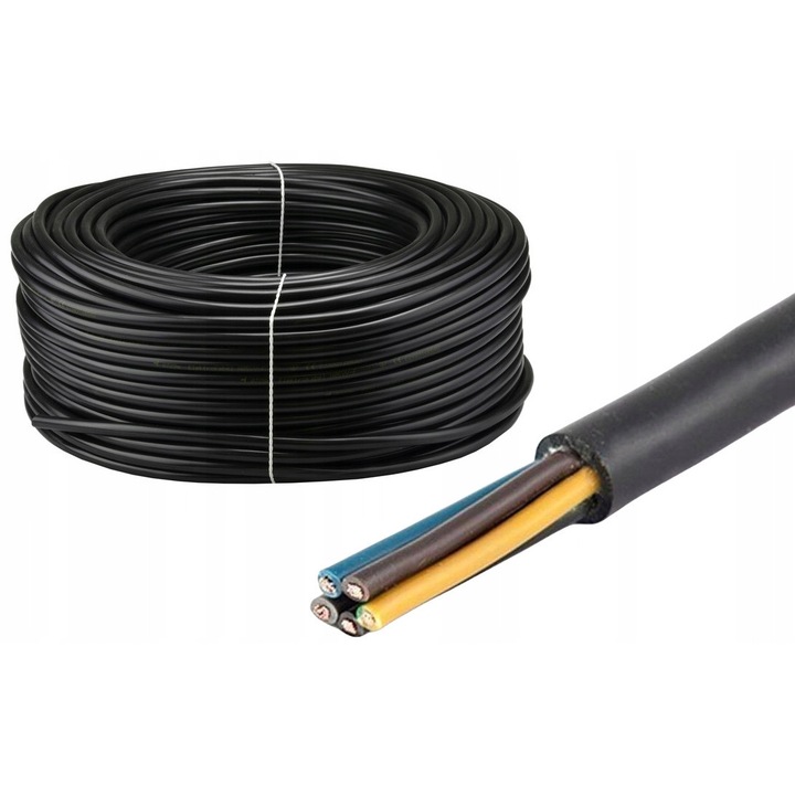 Cablu electric 500V H05RR-F 5x1,5mm, 1m, negru