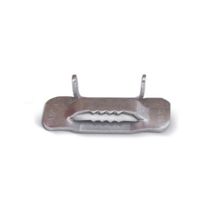 Set 100 Cleme pentru banda, otel inoxidabil, 9,5mm, argintiu