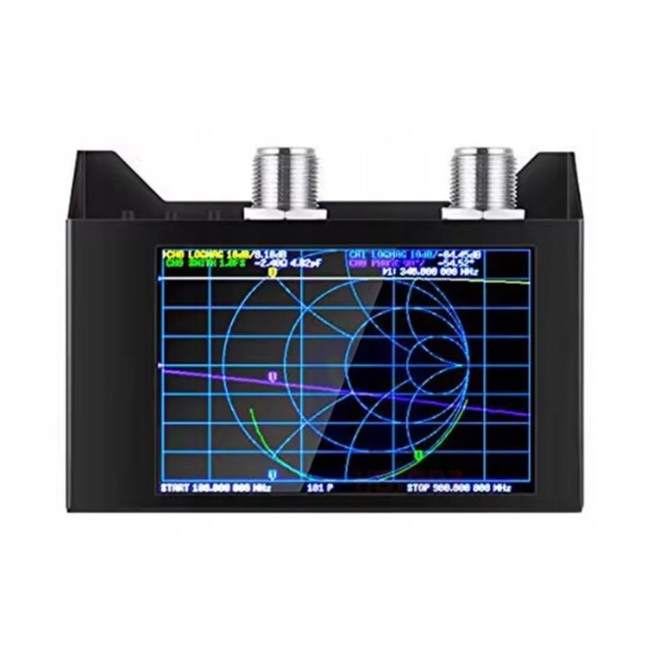 Анализатор на антени NanoVNA SAA2N, 50kHz - 3GHz, 4" тъчскрийн, пълен комплект, 97x66x25mm