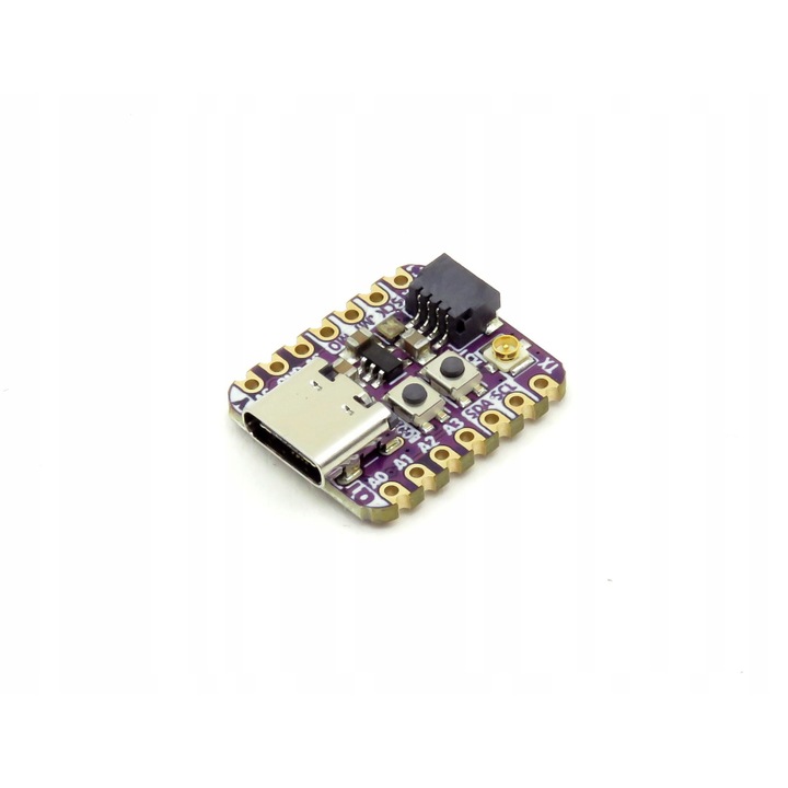 Модул Adafruit QT Py ESP32-S2, WiFi, 4MB Flash, 2MB PSRAM, 21,8x17,9x5,7mm, комплект със 16-пинов goldpin конектор