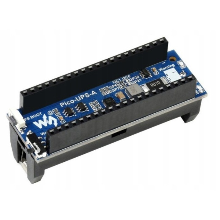 UPS модул WaveShare за Raspberry Pi Pico, I2C интерфейс, защита от претоварване, 60x21мм
