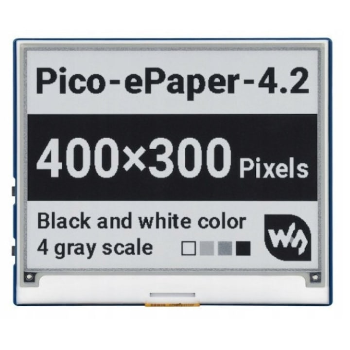 Modul e-Paper 4,2" WaveShare, 400x300 px, negru-alb