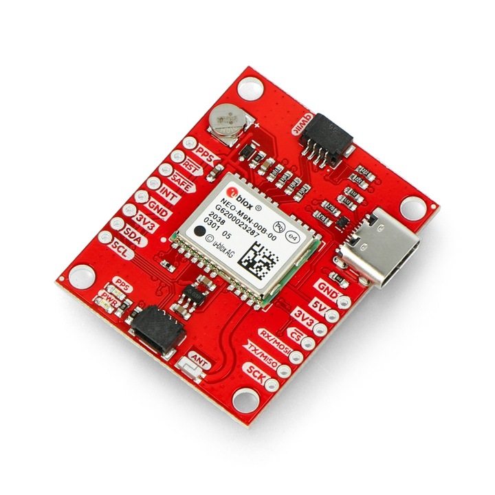 GPS модул SparkFun NEO-M9N с вградена антена, 92 канала, 3,3 V
