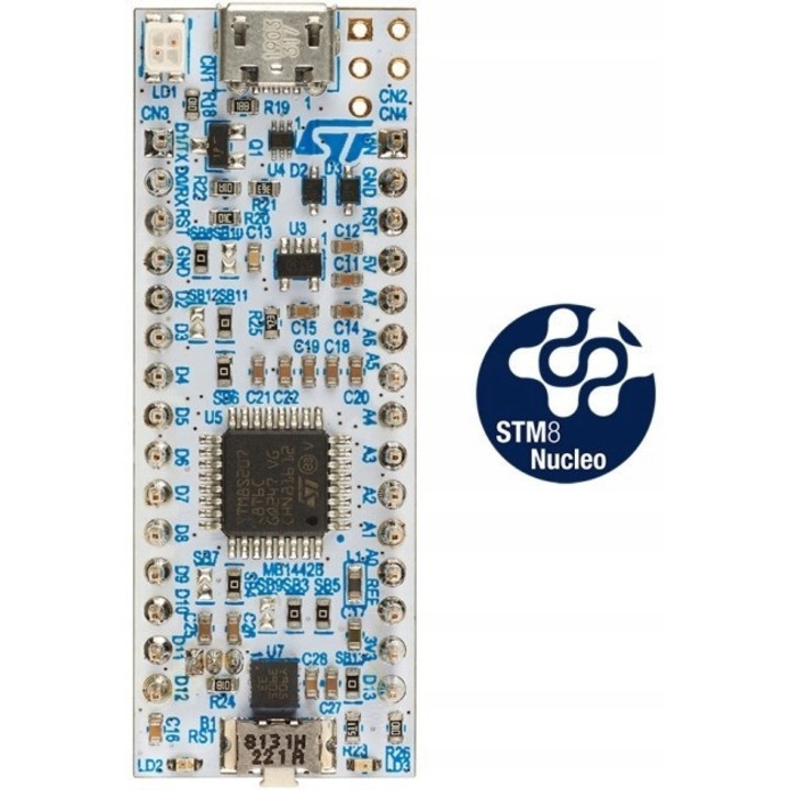 Стартов комплект Stmicroelectronics NUCLEO-8S207K8, STM8S207K8T6C, програматор ST-Link v.2.1, USB, LQFP32
