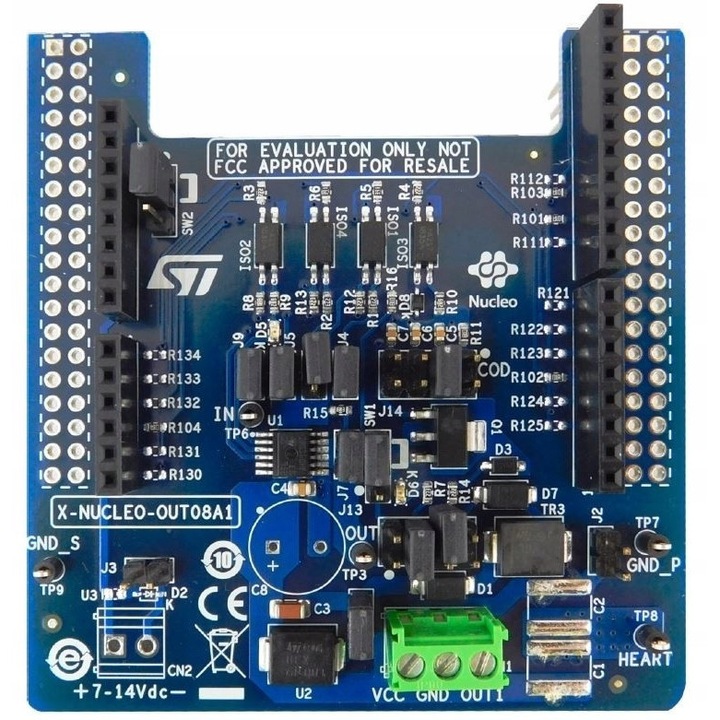 Modul STMicroelectronics X-NUCLEO-OUT08A1, 60V/2,4A, cu iesiri digitale, 12x33cm