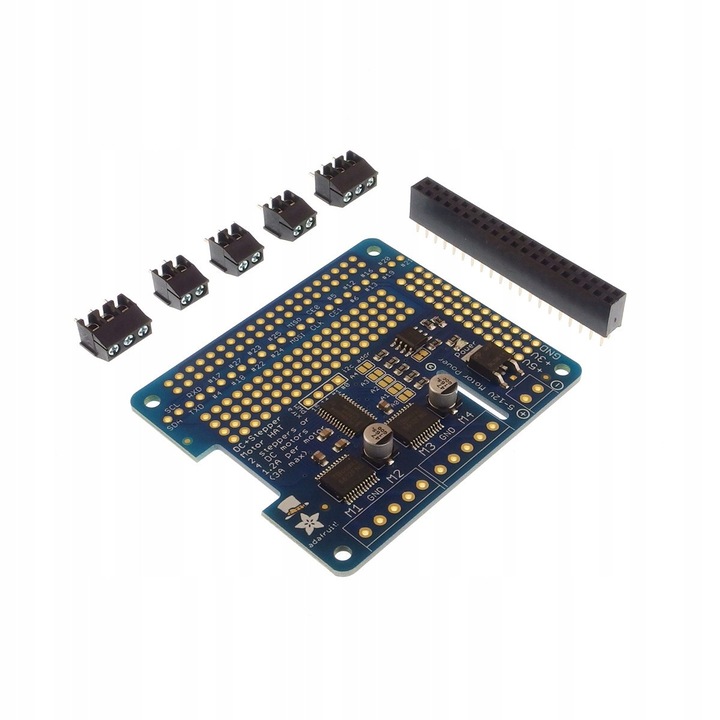 Контролен модул за DC и стъпкови двигатели, Adafruit, 1,2 A, 65x56x13mm, със златен пин конектор 2x20