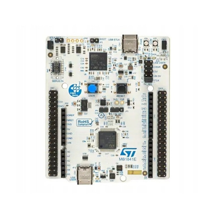 Стартов комплект NUCLEO-U385RG-Q, STMicroelectronics, микроконтролер STM32U385RG, USB, LQFP64
