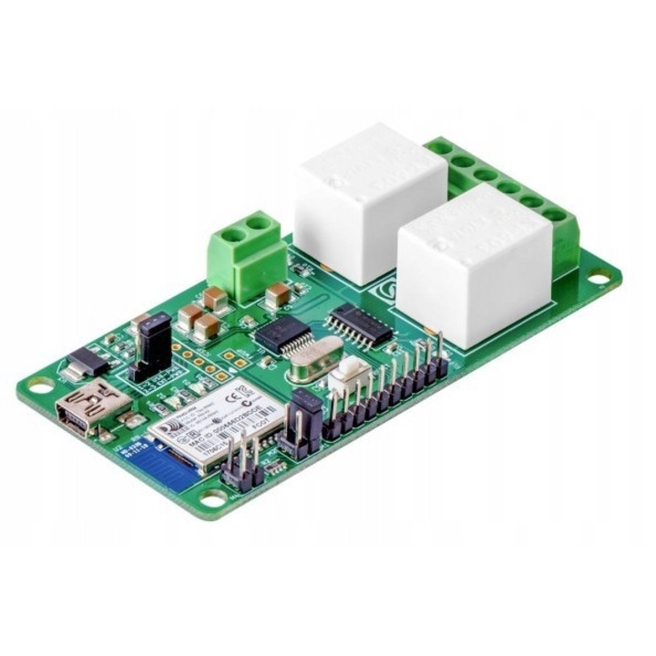 Модул с 2 релета Bluetooth 12V, 7A, 8 GPIO, 90x44,6x20mm