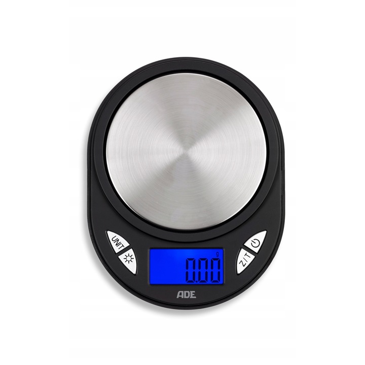 Cantar electronic de buzunar ADE, 100g, precizie 0,01g, inox, 10x13cm