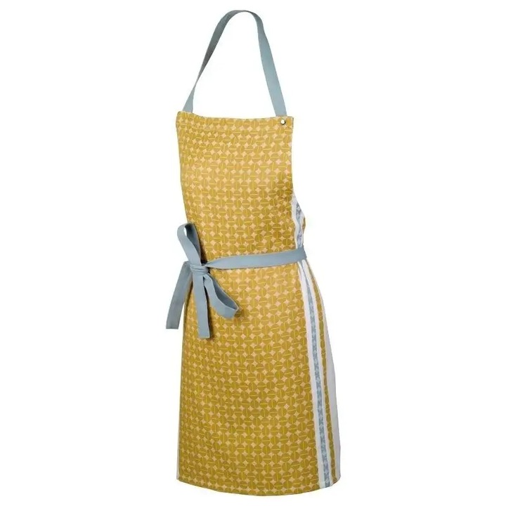 Fartuch bucatarie Kela, Svea, 100% bumbac, galben, 80x67cm