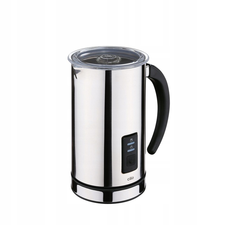 Spumator electric pentru lapte Cilio 250ml, inox, 500W, 18,5x10cm