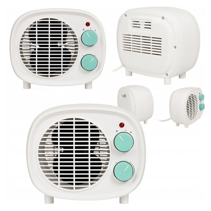 Aeroterma RAVANSON Termowentilator Electric RETRO 2000 W, 3 pozitii