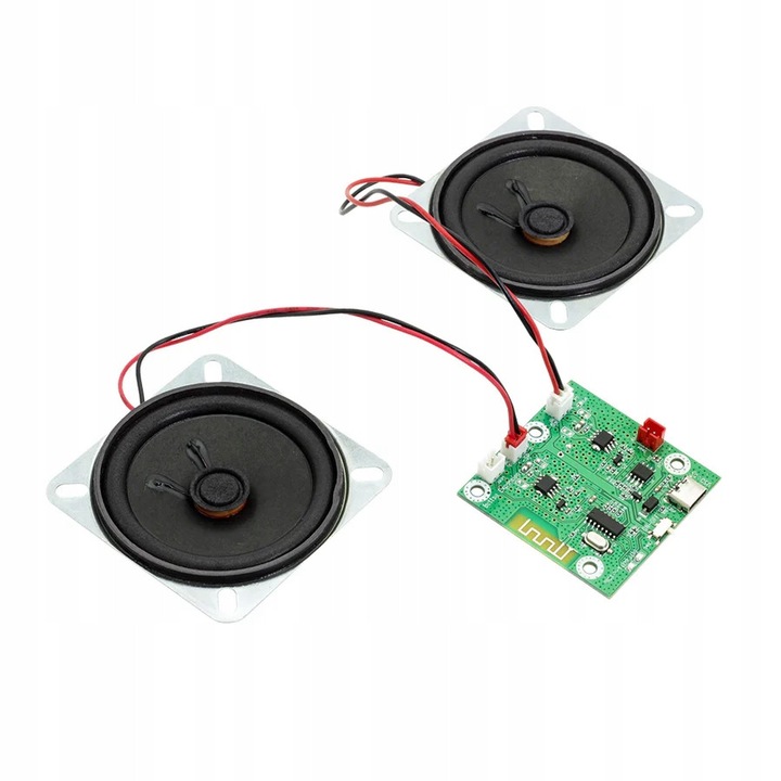 Модул стерео усилвател Bluetooth Kitronik, 2x 3W високоговорители, 50x50x4,5мм, захранване microUSB или LiPo батерия