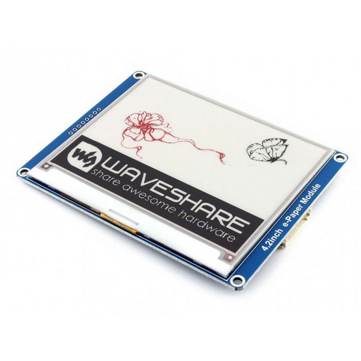 Модул e-Paper 4.2", WaveShare, 3 цвята, 400x300px