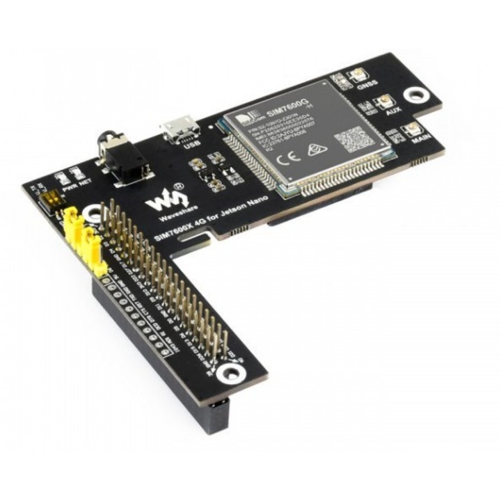 Модул SIM7600G-H 4G, WaveShare, съвместим с NVIDIA Jetson Nano, поддържа GPS, размери 100x79mm