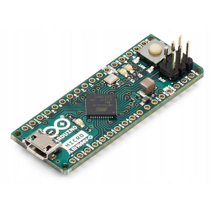 Modul Arduino Micro, ATmega32U4, 20 pini I/O, 16 MHz, 48x18mm