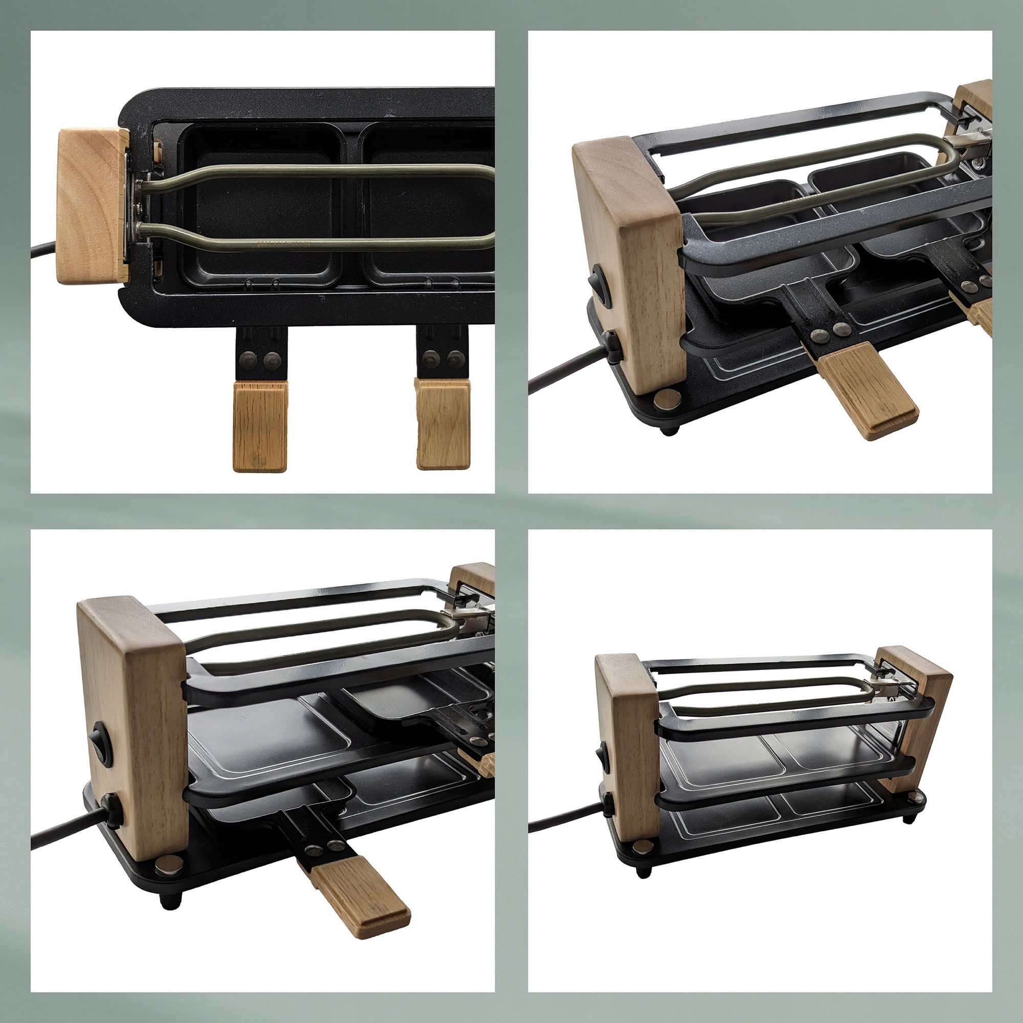 Gratar electric Raclette Kela Bedretto Duo, granit, 2 persoane ...