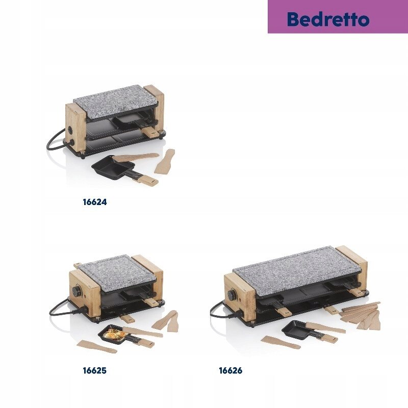 Gratar electric Raclette Kela Bedretto Duo, granit, 2 persoane ...