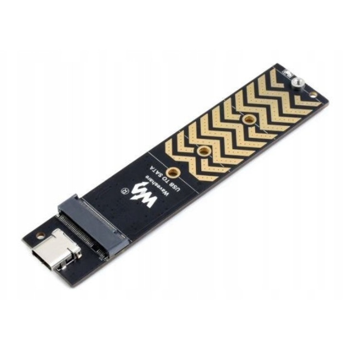 Адаптер USB3.2 Gen2 тип C към SATA M.2, WaveShare, 6 Gbps, 99x22mm