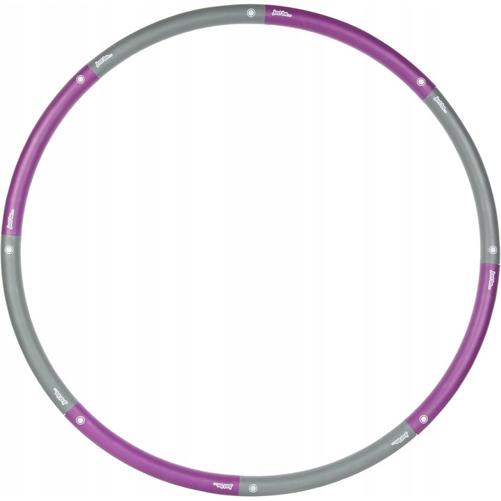 Cerc Hula Hop Fitness 1,4 kg, violet, segmentat, pentru antrenament acasa sau la sala