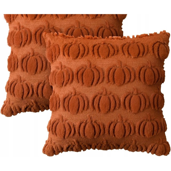 Perne decorative, set 2 bucati, 45x45 cm, design sezonier, multicolor