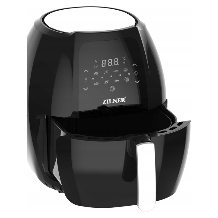 Frytkownica beztluszczowa Zilner 1800W 7.7L, neagra, design modern