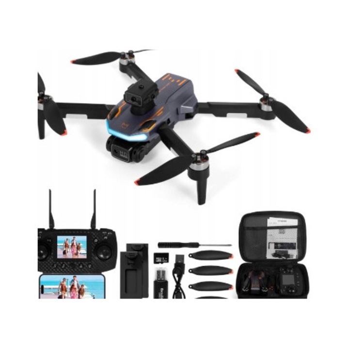 Drona cu camera 4K, 4 km transmisie, 62 minute zbor, off-white, pentru recreatie si invatare