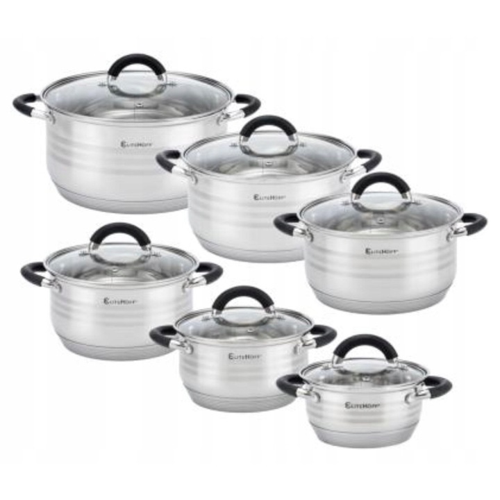 Set oale din inox Elitehoff, 6 piese, 14x8.5cm - 24x14.5cm, multicolor