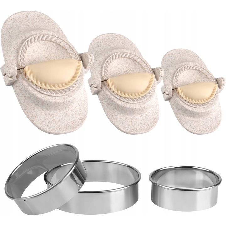 Set forme prajituri, 3 dimensiuni, cu taietori pentru aluat