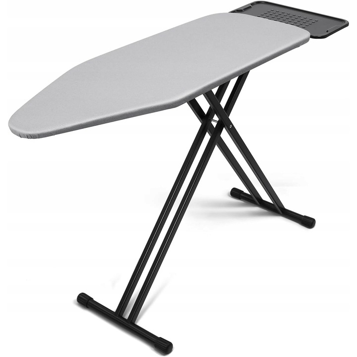 Masa de calcat, 122x43cm, reglabila, cu suport pentru fier de calcat