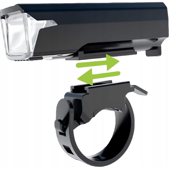 Lampa bicicleta LED 200м, 5 режима, IPX4, зареждане USB-C