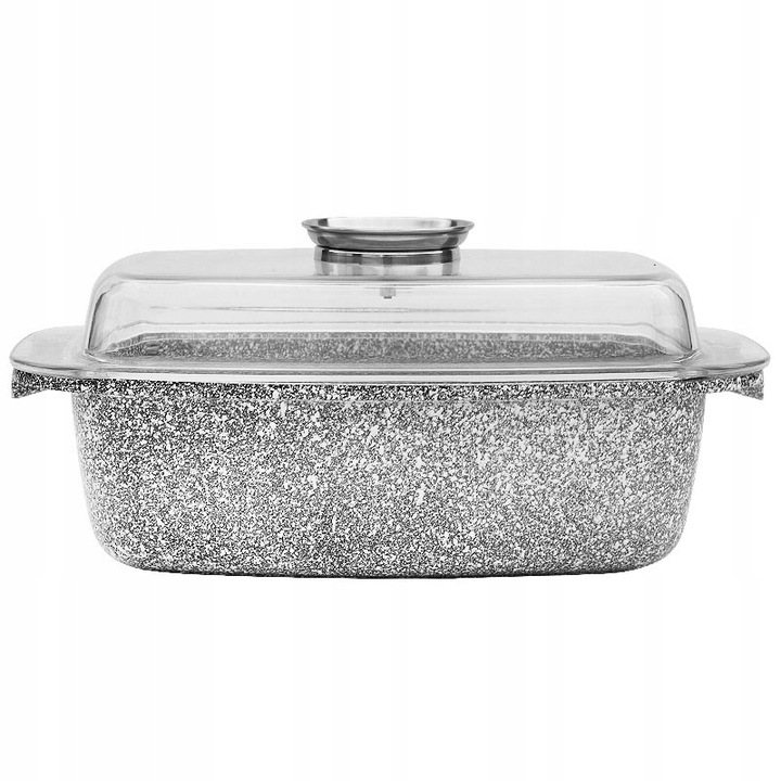 Tigaie Edel Hoff, 5,5L, marmura, inductie, 32x20,5cm, cu capac