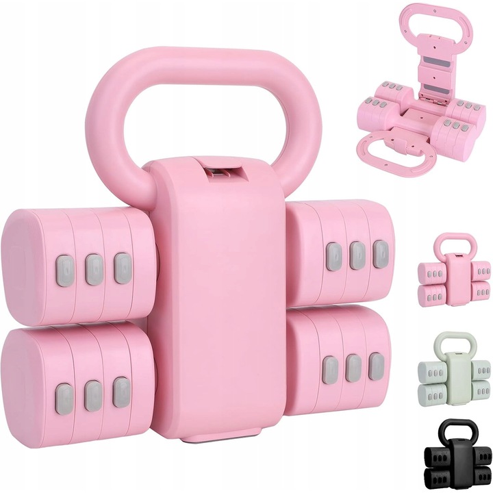 Set haltere reglabile 2in1 kettlebell pentru antrenament silvic
