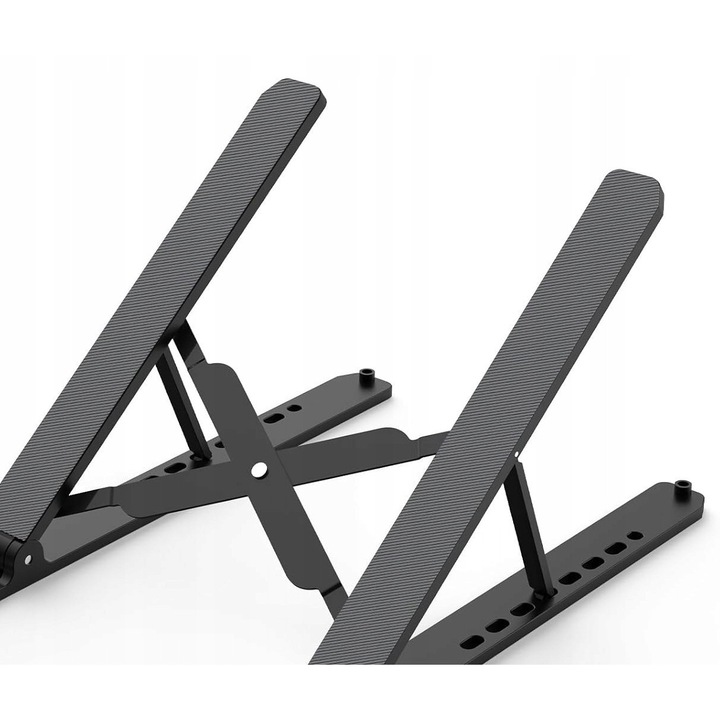 Suport laptop reglabil, 10-15,6 inch, gri, 7 niveluri inaltime, pliabil, ergonomic