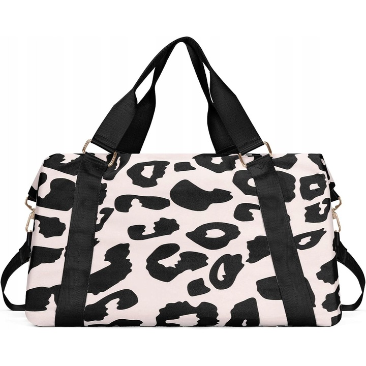 Női sporttáska 20L vízálló, nedves zsebbel, leopárd mintás