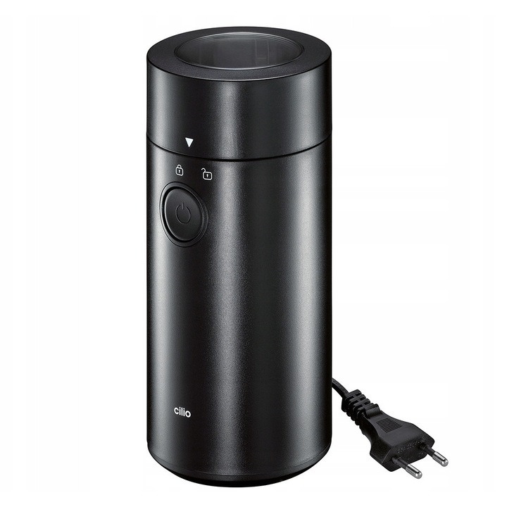 Macinator electric de cafea Cilio Excelsa, 17 trepte, capacitate 180 g, negru, 19,5x9cm