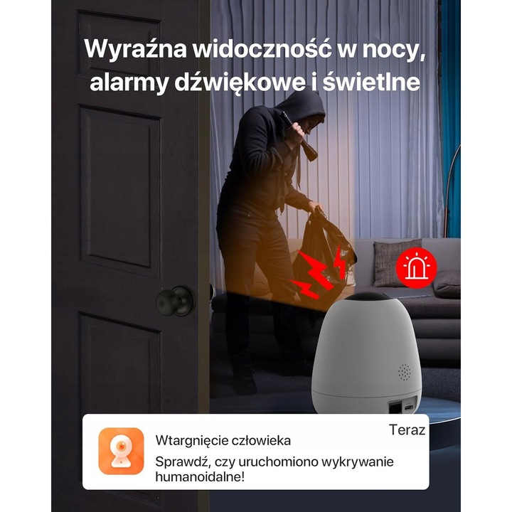 Camera de supraveghere, 5MP, 360 grade, audio bidirectional, nocturn, set