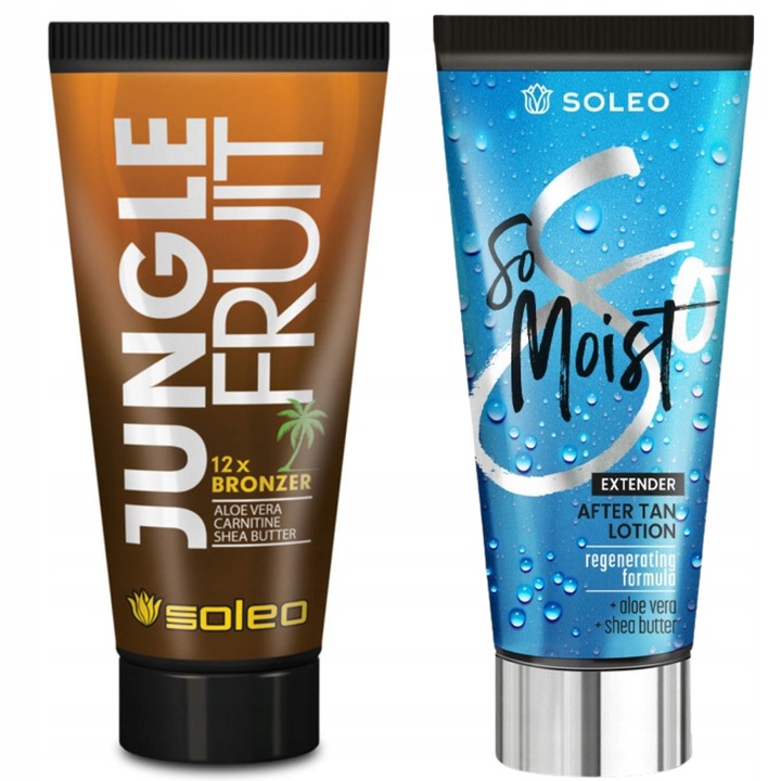 Soleo Jungle Fruit + So Moist szett önbarnító 150ml, trópusi gyümölcsök, intenzív hidratálás
