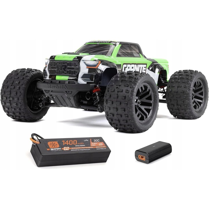 Távirányítós autó 1:18, monster truck, 4x4, zöld, brushless motorral, sebesség több mint 30 km/h