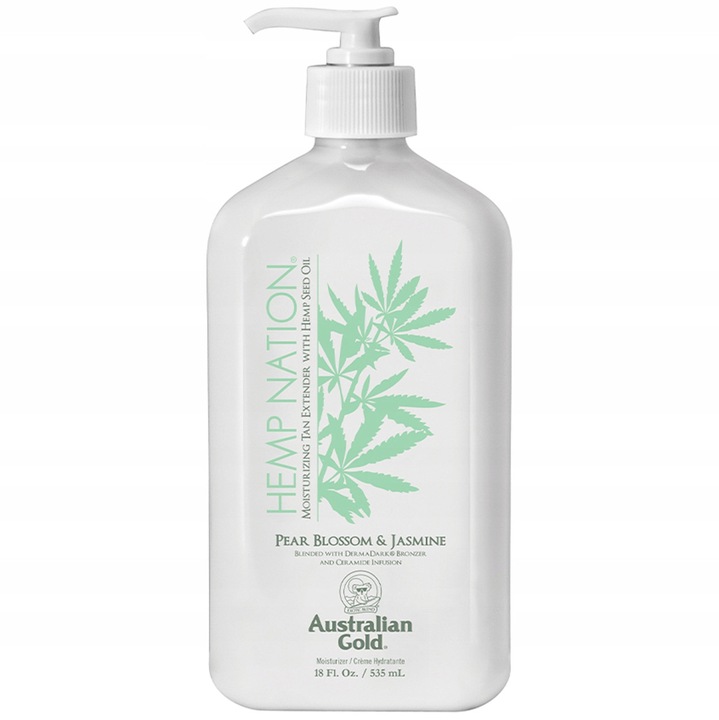Балсам след плаж, Australian Gold, Hemp Nation Pear Blossom & Jasmine, 532 ml, веган, без парабени