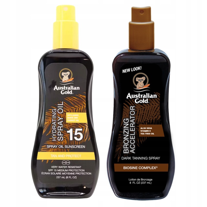 Önbarnító olaj SPF15 + Barnulásgyorsító, Australian Gold, 237ml, fényvédő szűrő nélkül