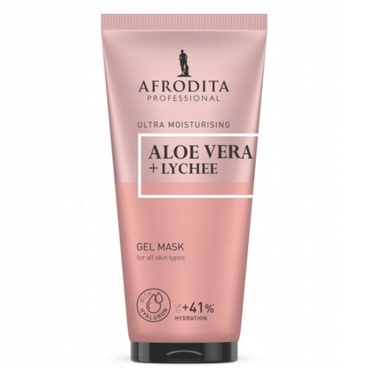 Маска за лице Afrodita АЛОЕ ВЕРА + ЛИЧИ, 200 мл, за всеки тип кожа, гелообразна формула